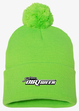 24 SDW Neon Green Puff Beanie